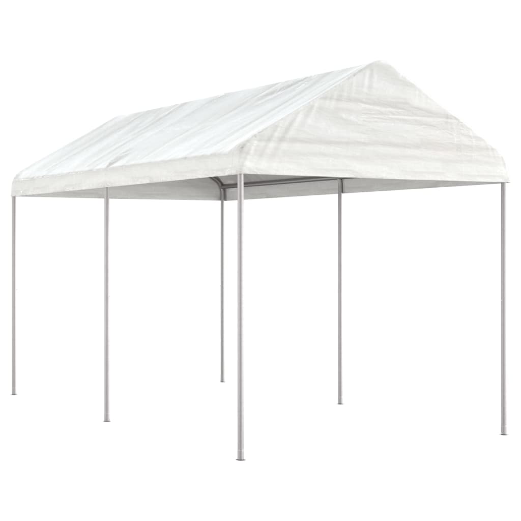 Gazebo With Roof White Polyethylene