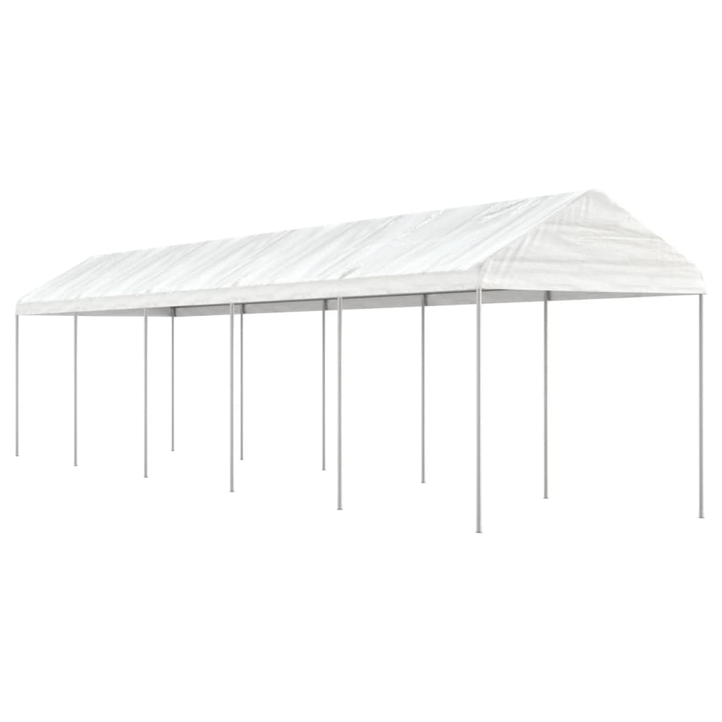 Gazebo With Roof White Polyethylene