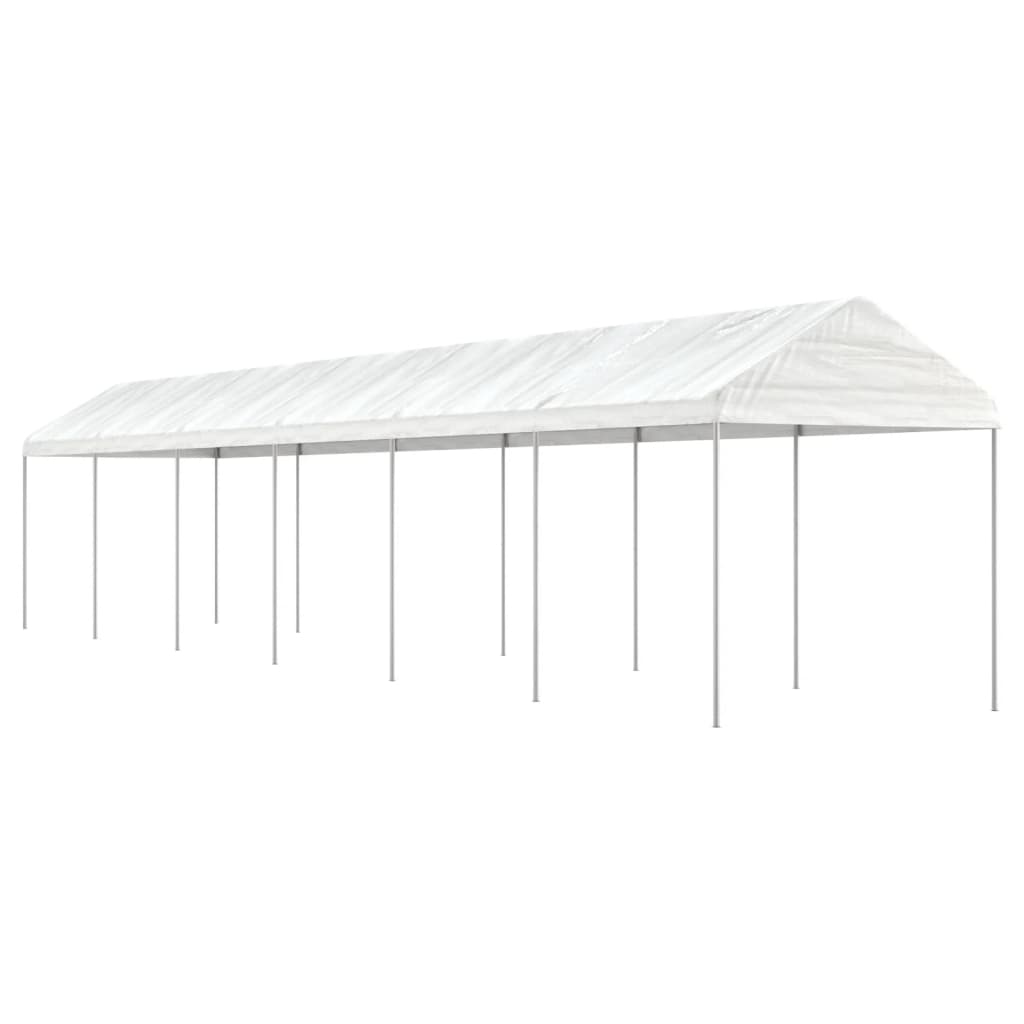 Gazebo With Roof White Polyethylene