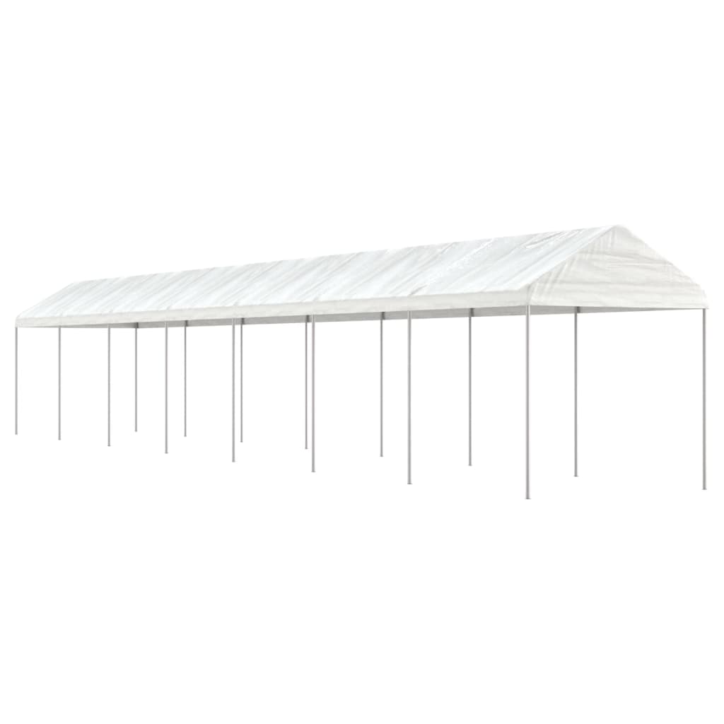 Gazebo With Roof White Polyethylene