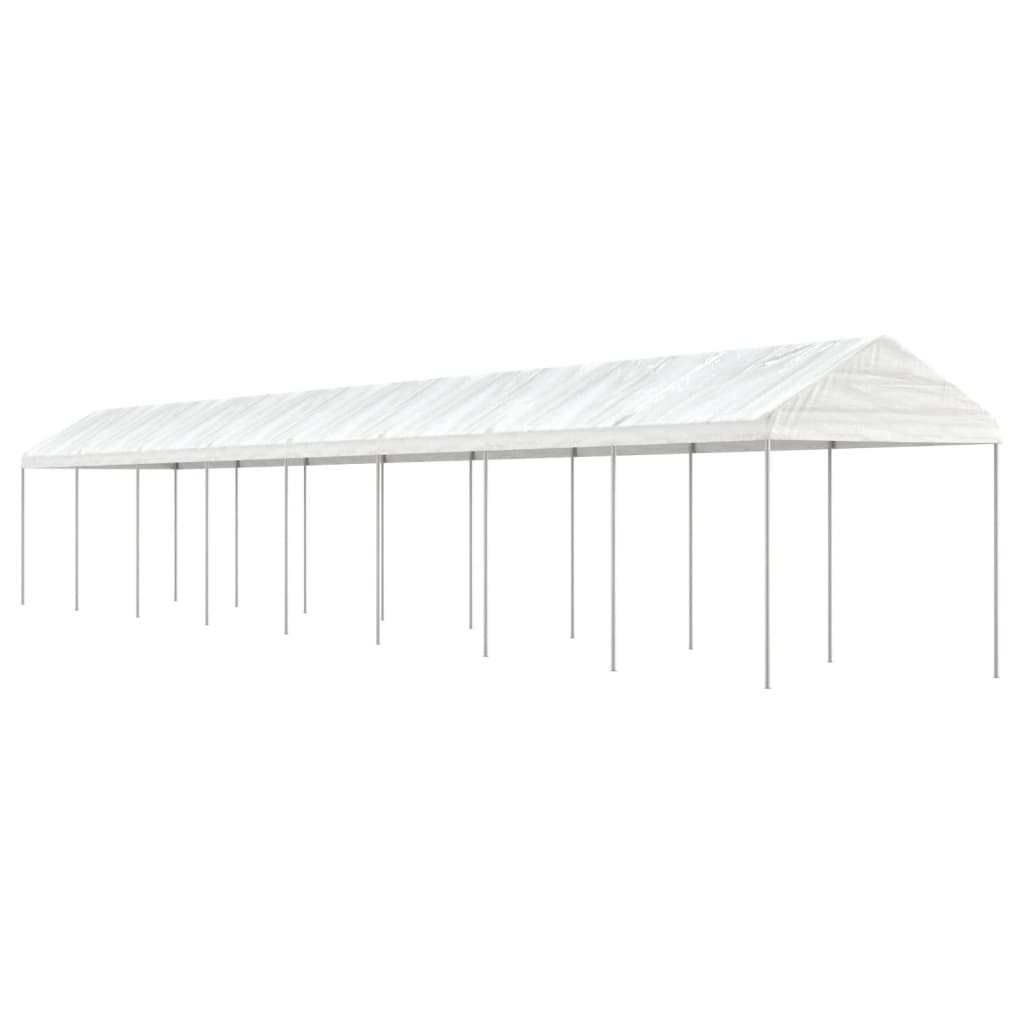 Gazebo With Roof White Polyethylene