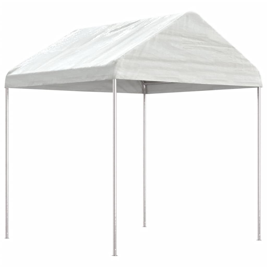 Gazebo With Roof White Polyethylene