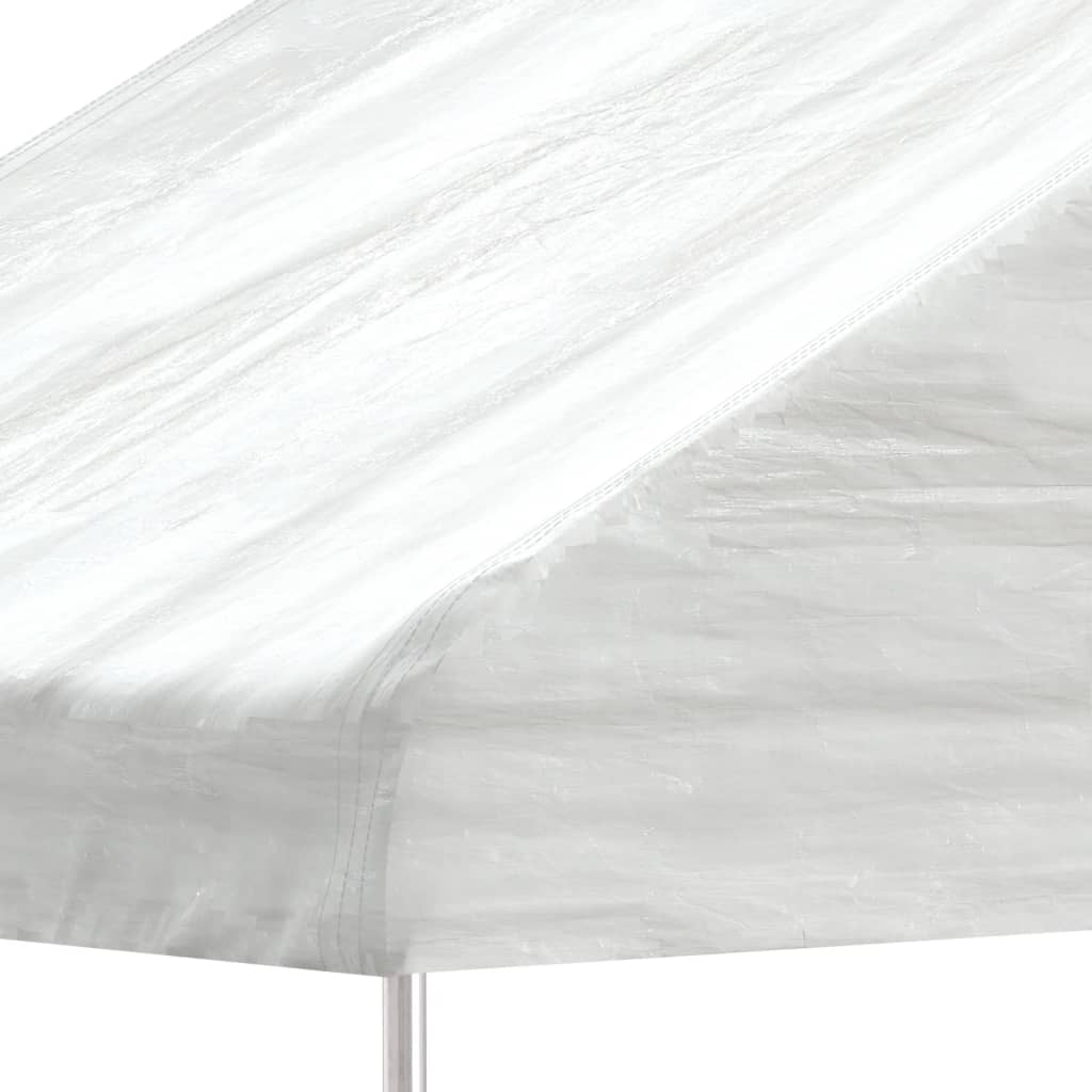 Gazebo With Roof White Polyethylene