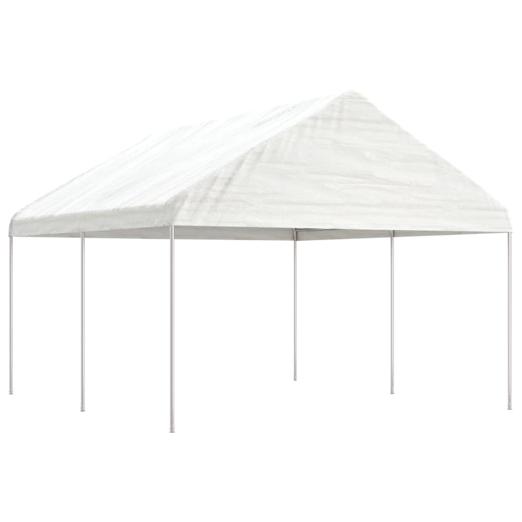 Gazebo With Roof White Polyethylene