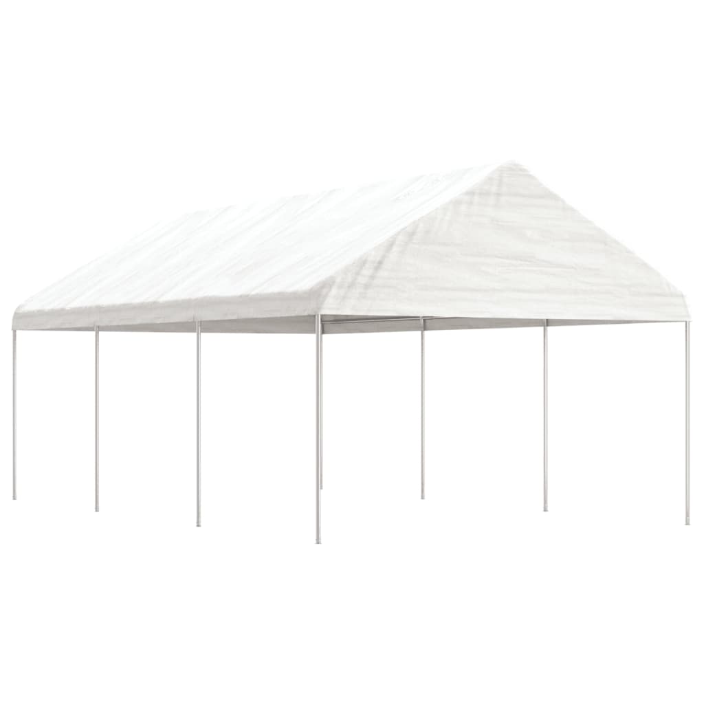 Gazebo With Roof White Polyethylene