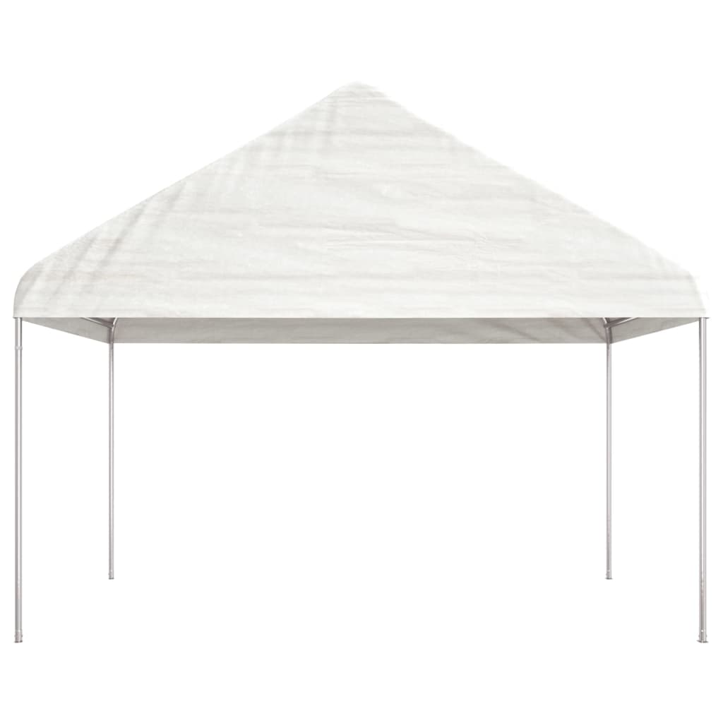 Gazebo With Roof White Polyethylene