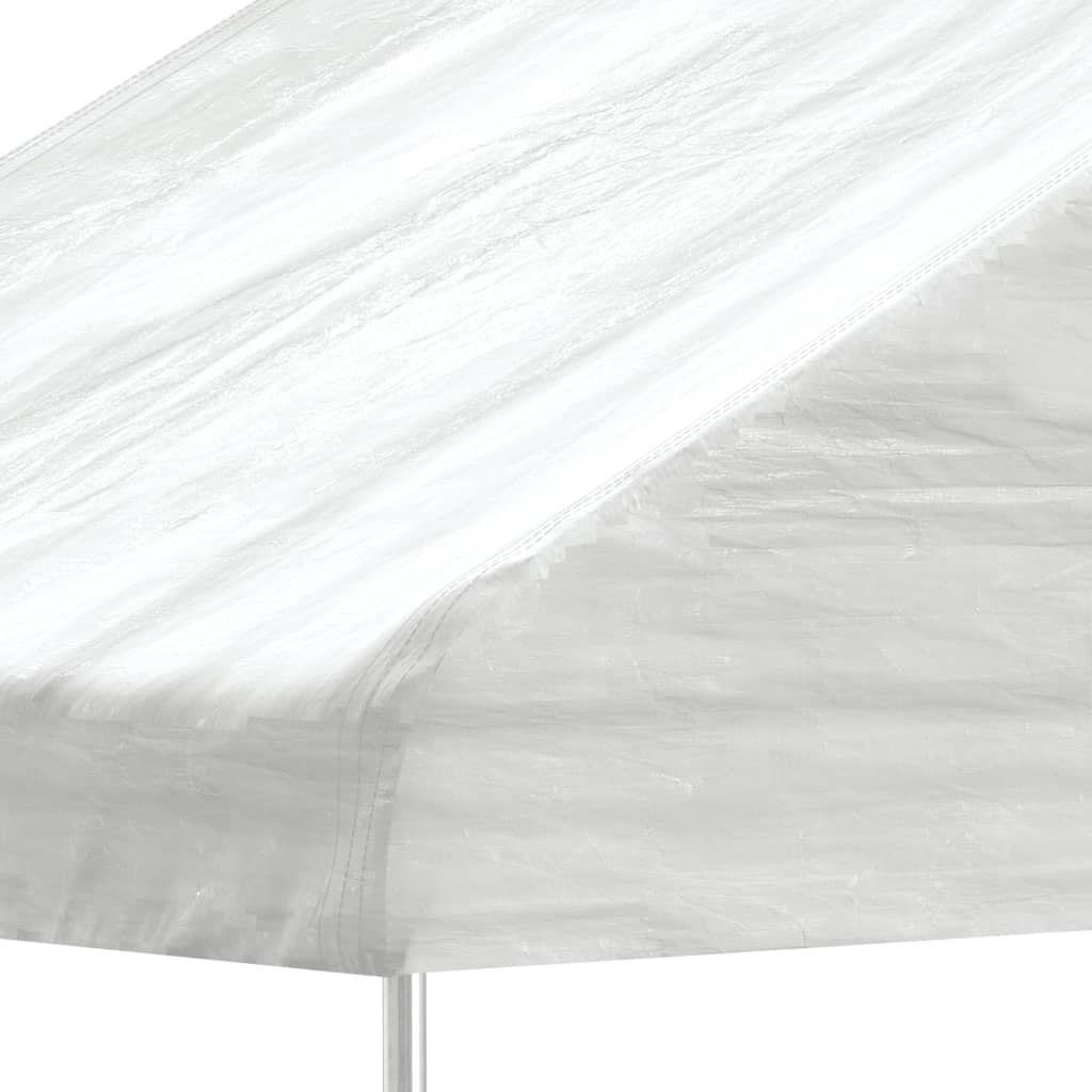 Gazebo With Roof White Polyethylene