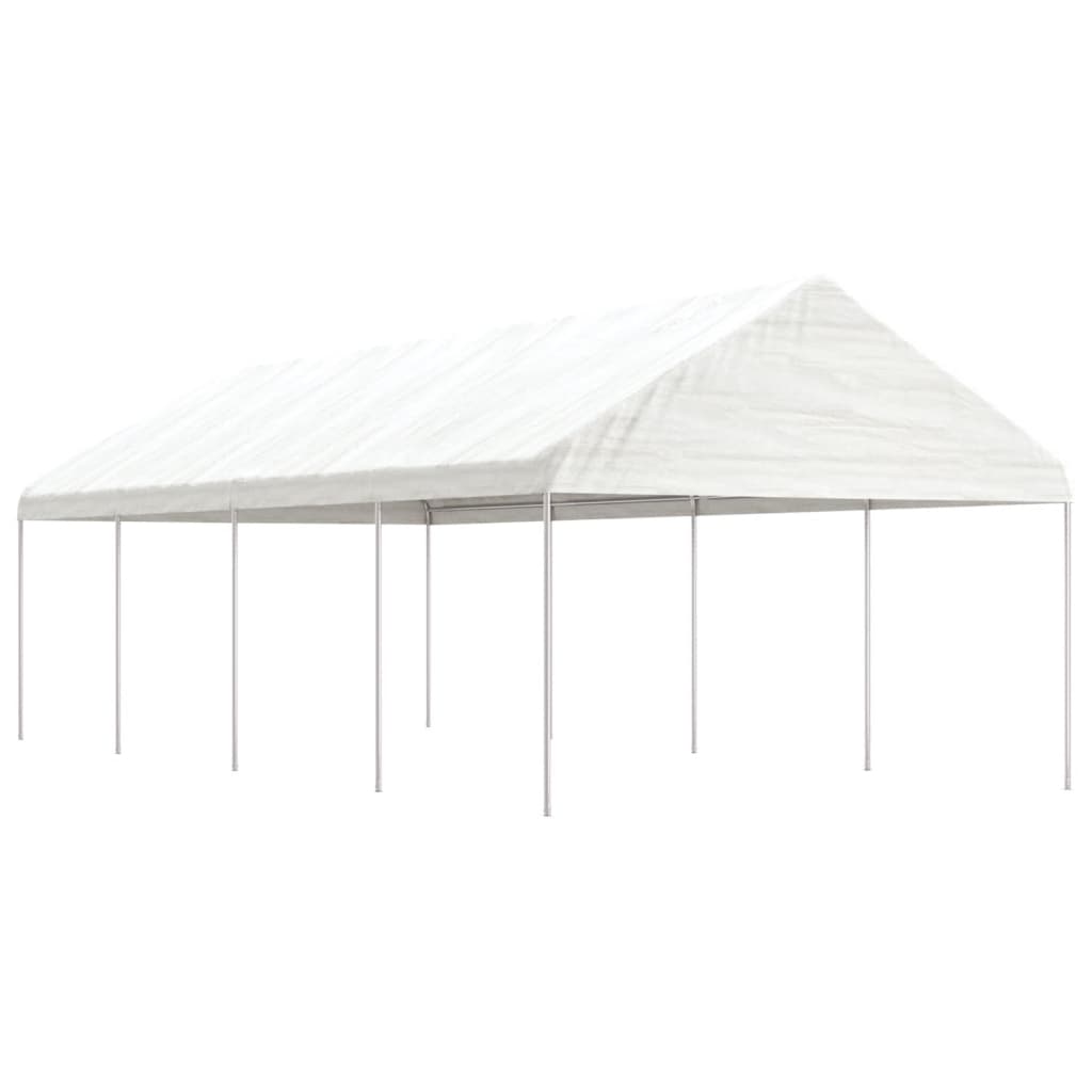 Gazebo With Roof White Polyethylene