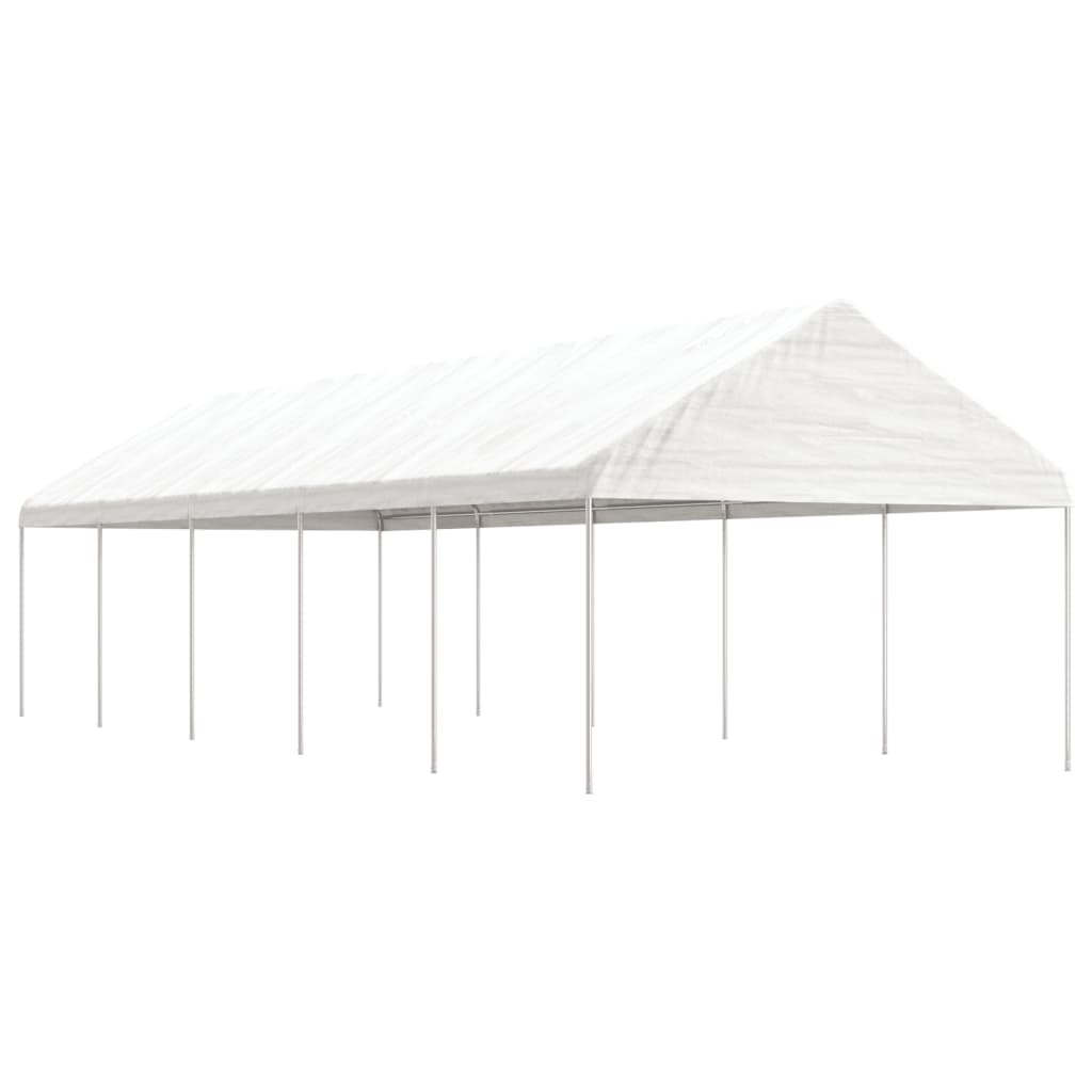 Gazebo With Roof White Polyethylene