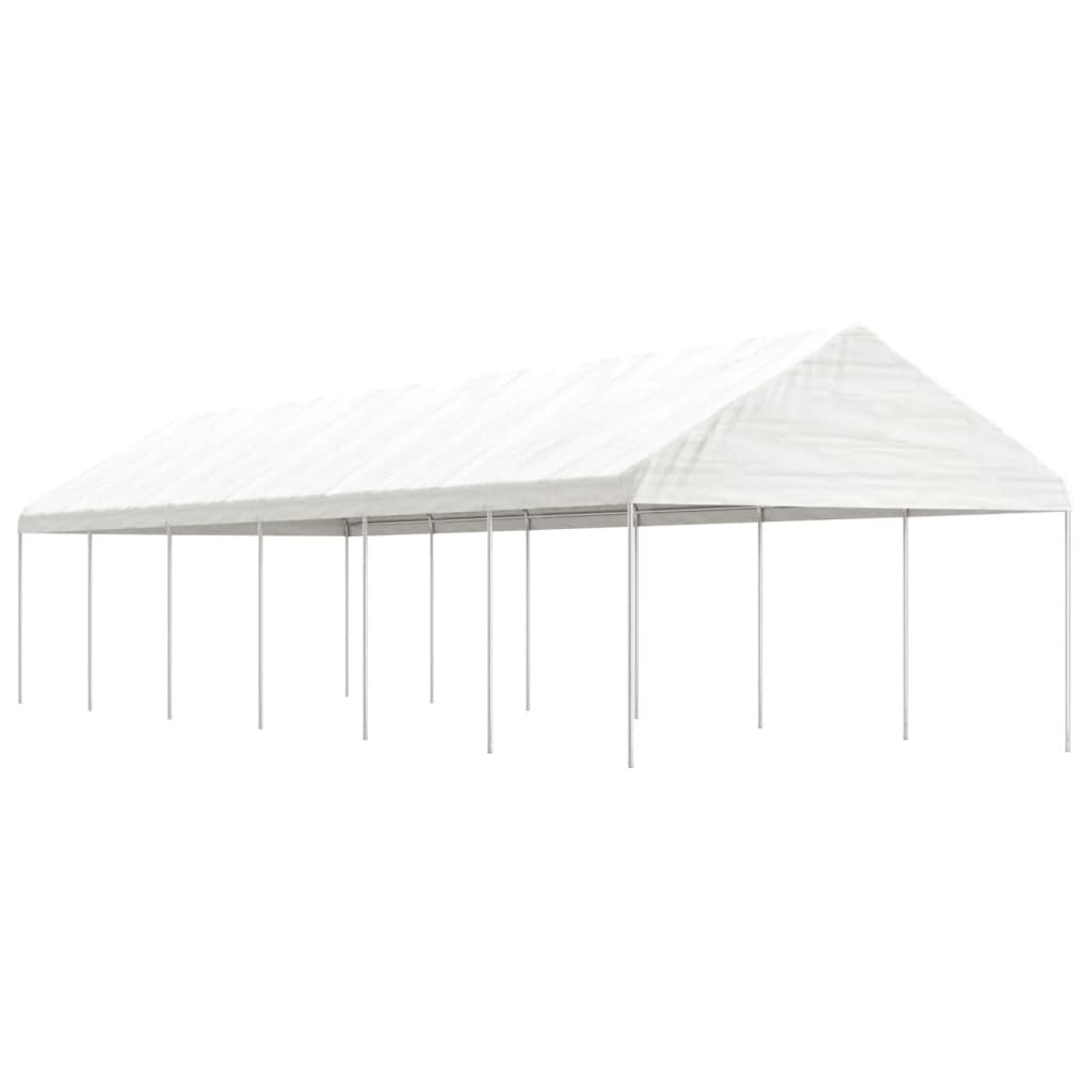 Gazebo With Roof White Polyethylene