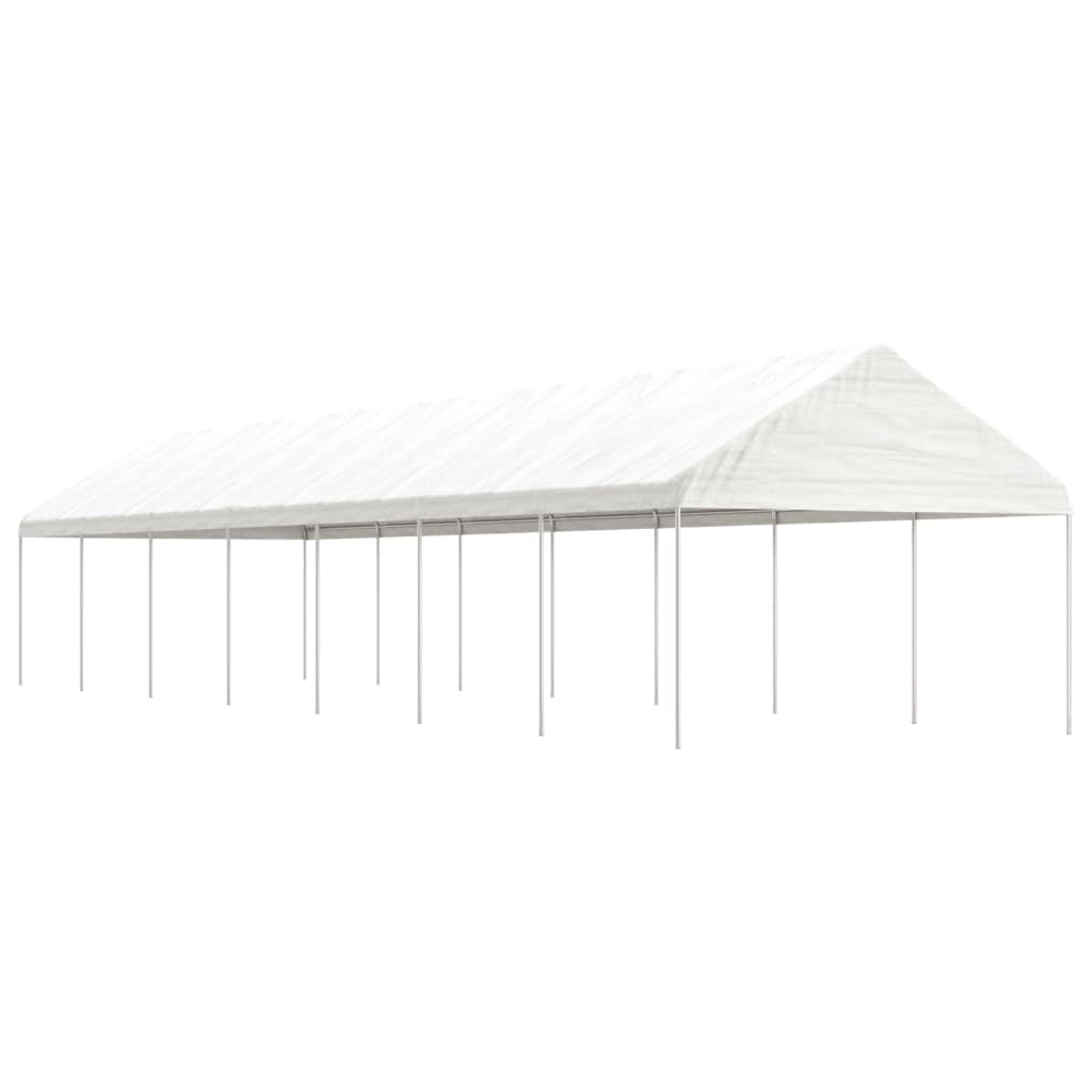 Gazebo With Roof White Polyethylene