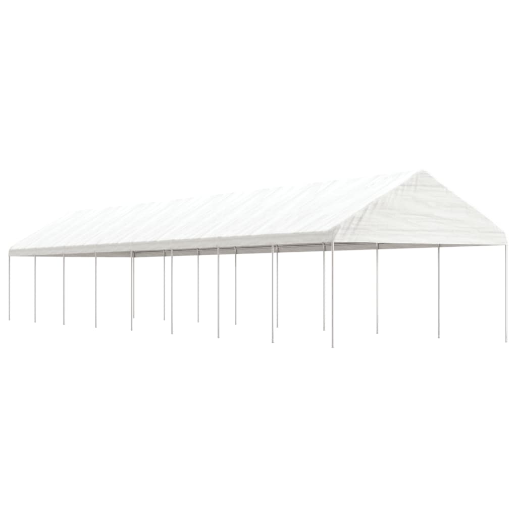 Gazebo With Roof White Polyethylene