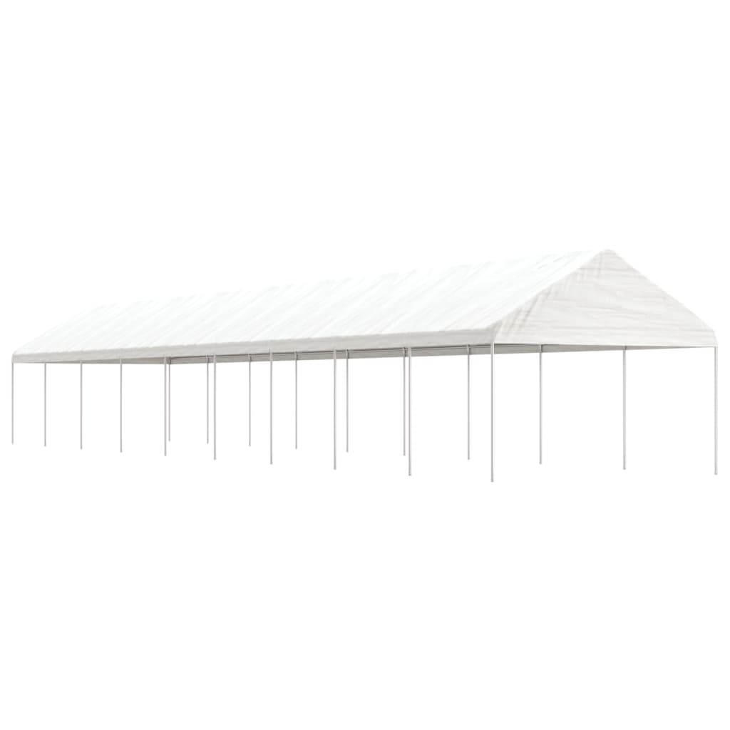 Gazebo With Roof White Polyethylene