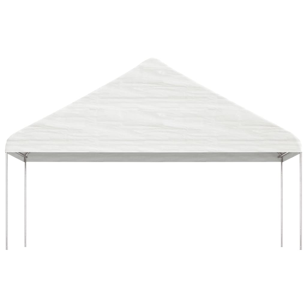 Gazebo With Roof White Polyethylene
