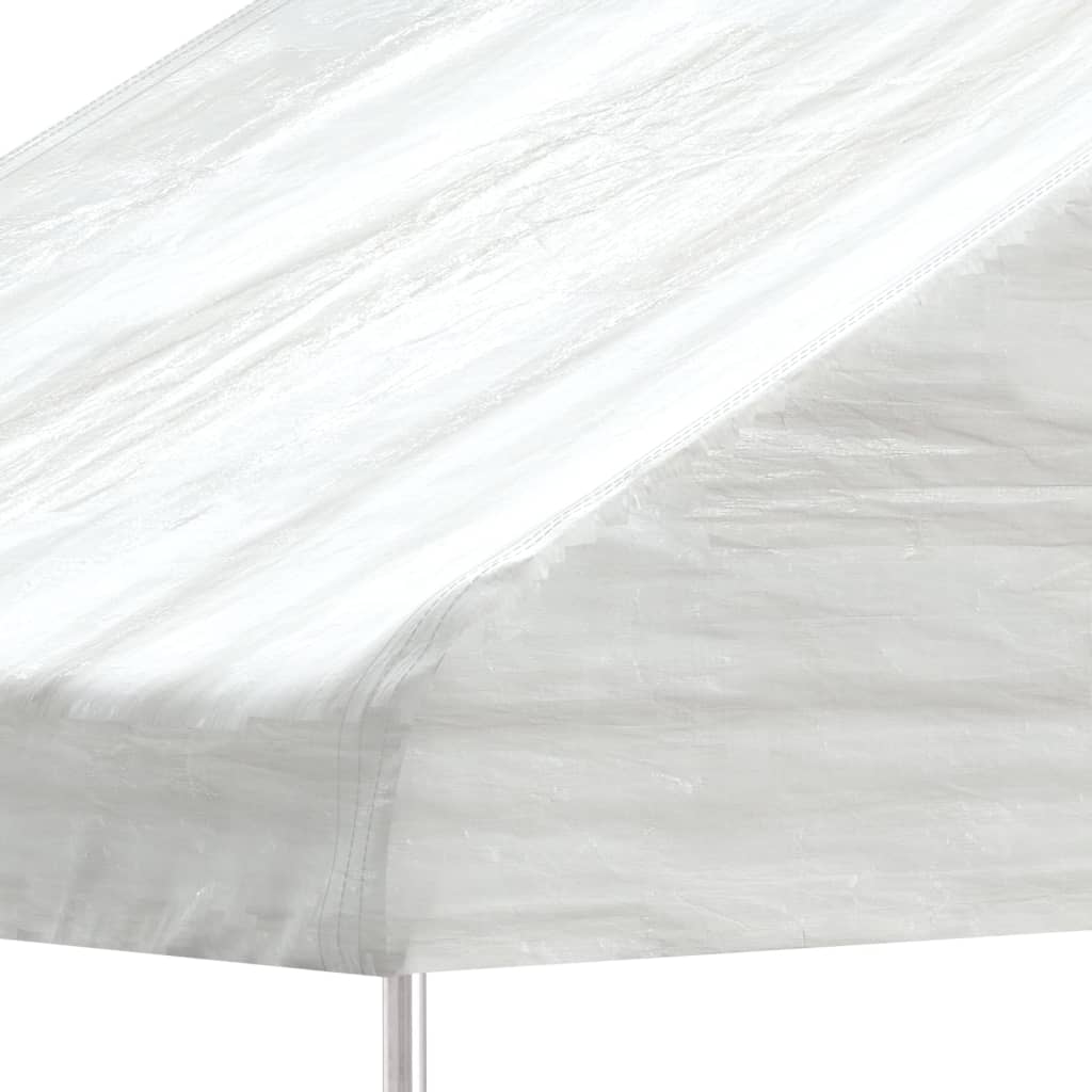 Gazebo With Roof White Polyethylene