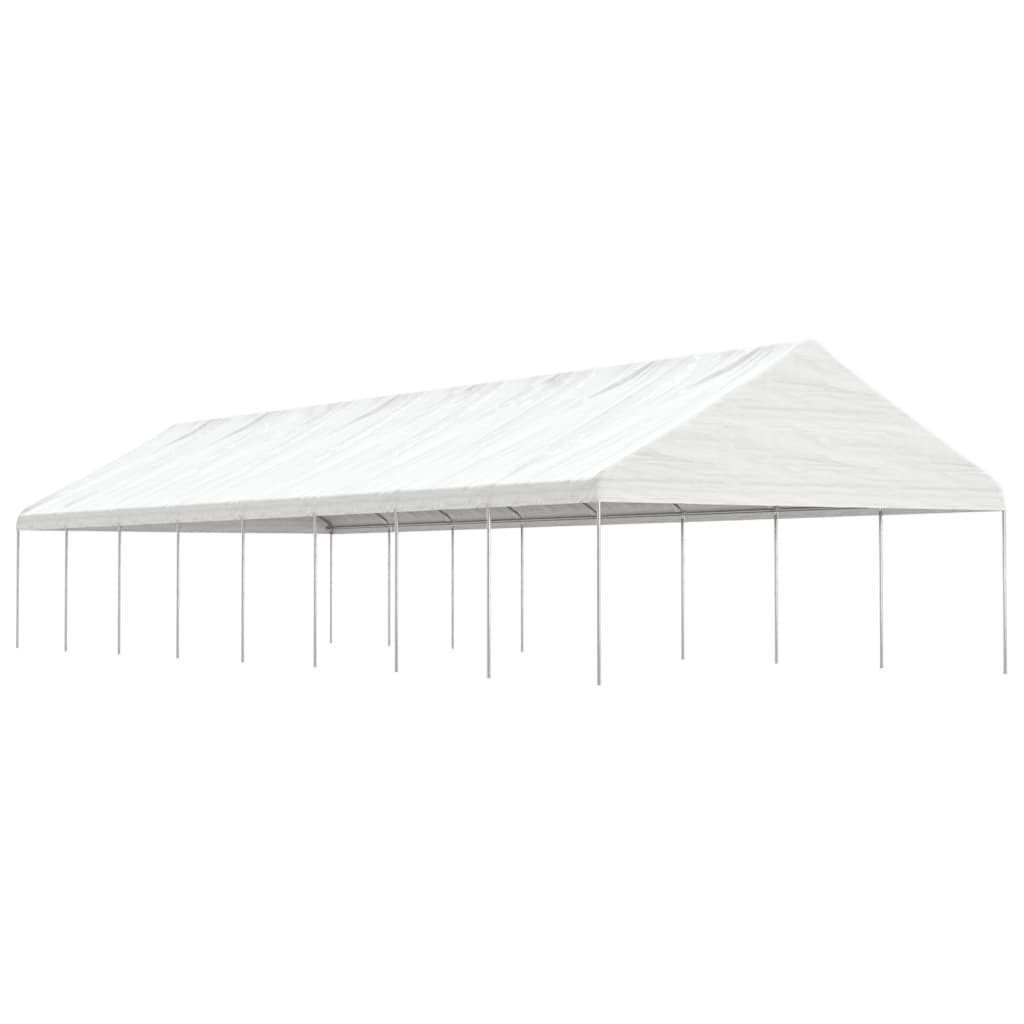 Gazebo With Roof White Polyethylene