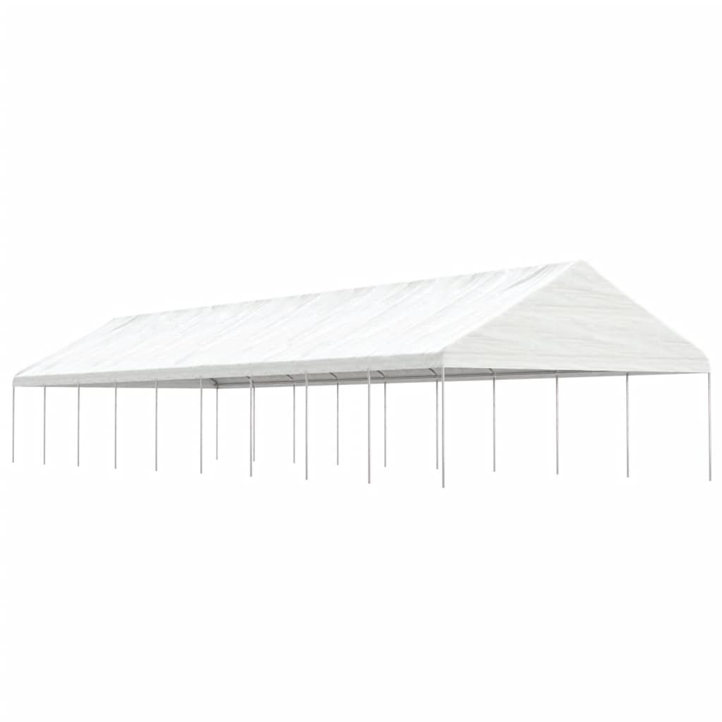 Gazebo With Roof White Polyethylene