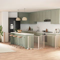 Dog Gate With Door Foldable 8 Panels 640 Cm Poplar Wood