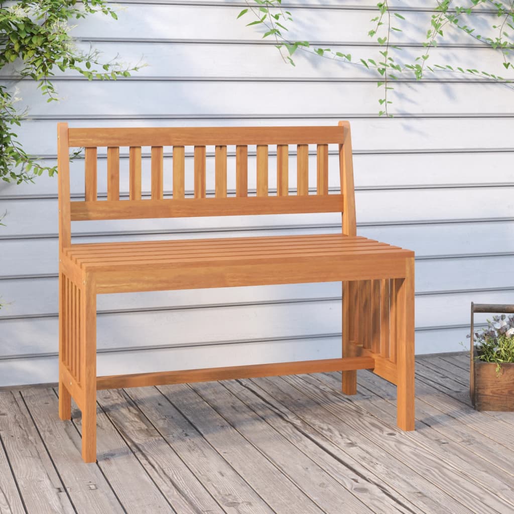 Garden Bench 110 Cm Solid Wood Eucalyptus