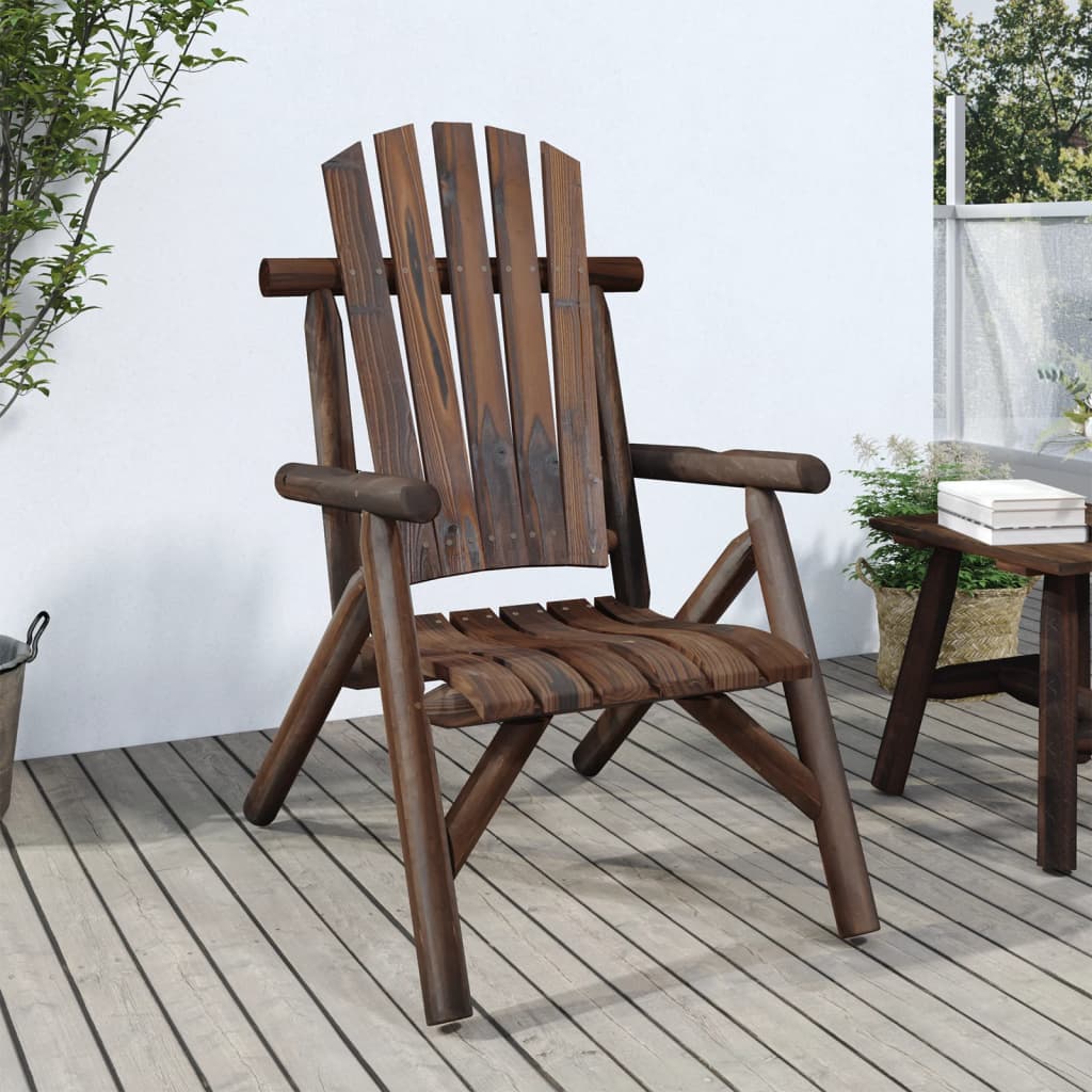 Side Table | Burned Wood | Solid Spruce Wood | Small | Durable