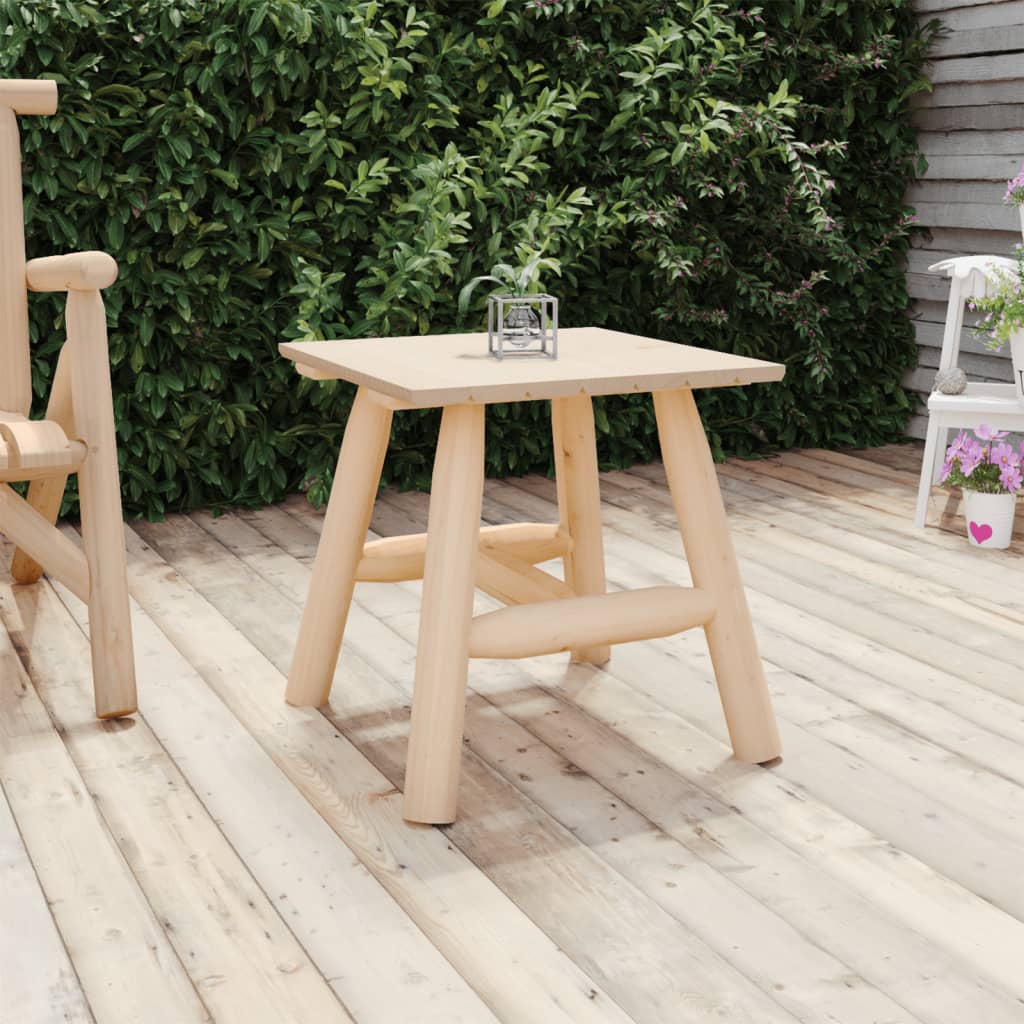 Side Table | Burned Wood | Solid Spruce Wood | Small | Durable