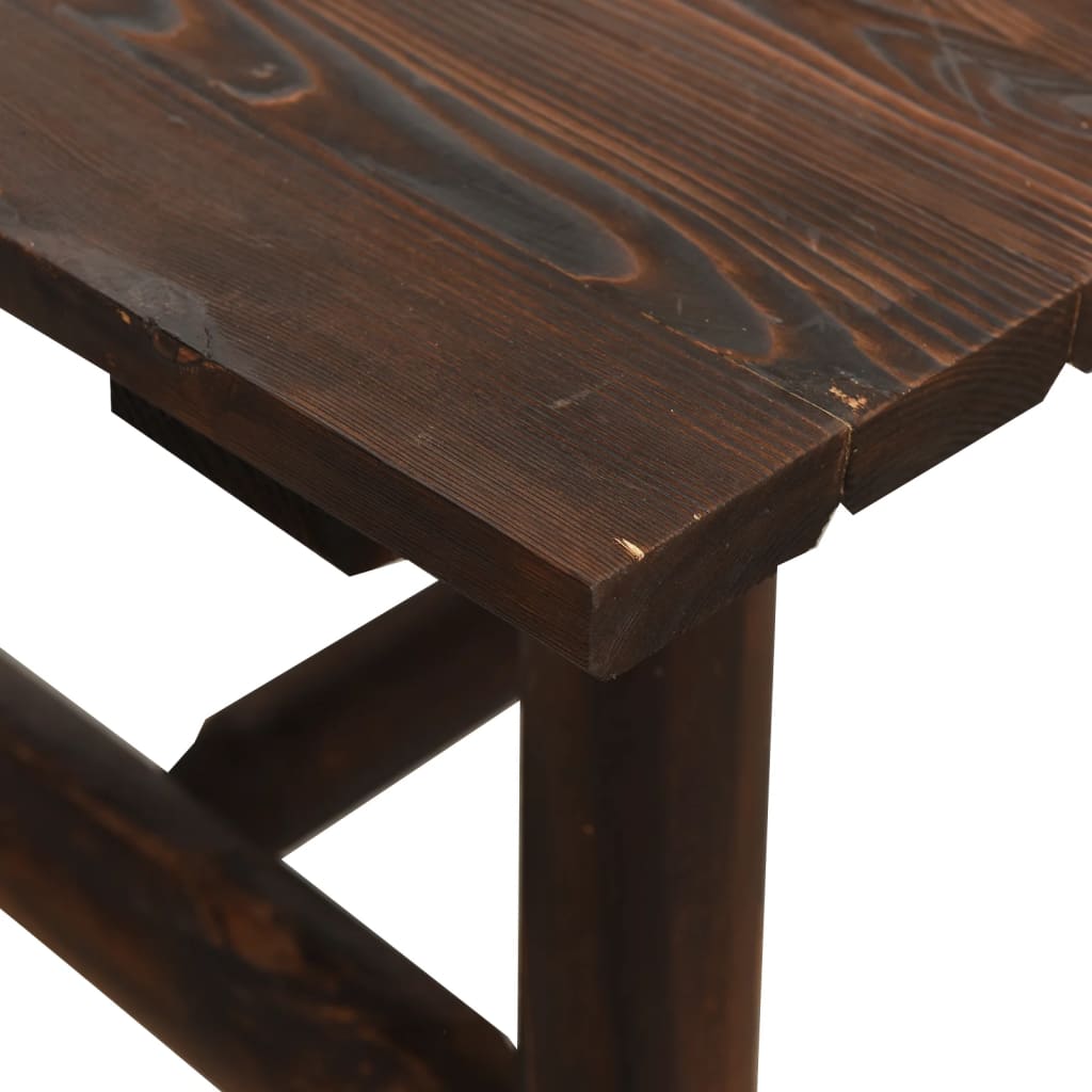 Side Table | Burned Wood | Solid Spruce Wood | Small | Durable
