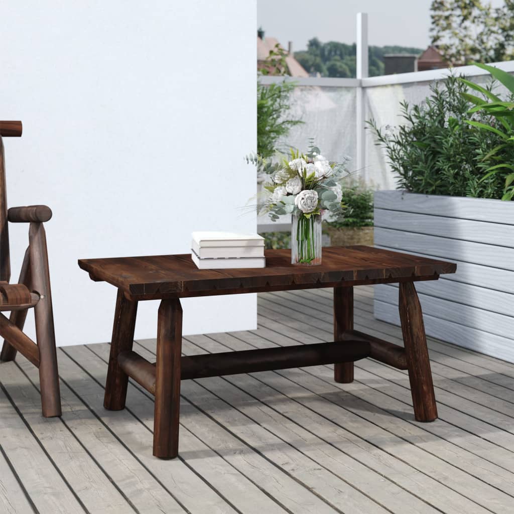 Side Table | Burned Wood | Solid Spruce Wood | Small | Durable