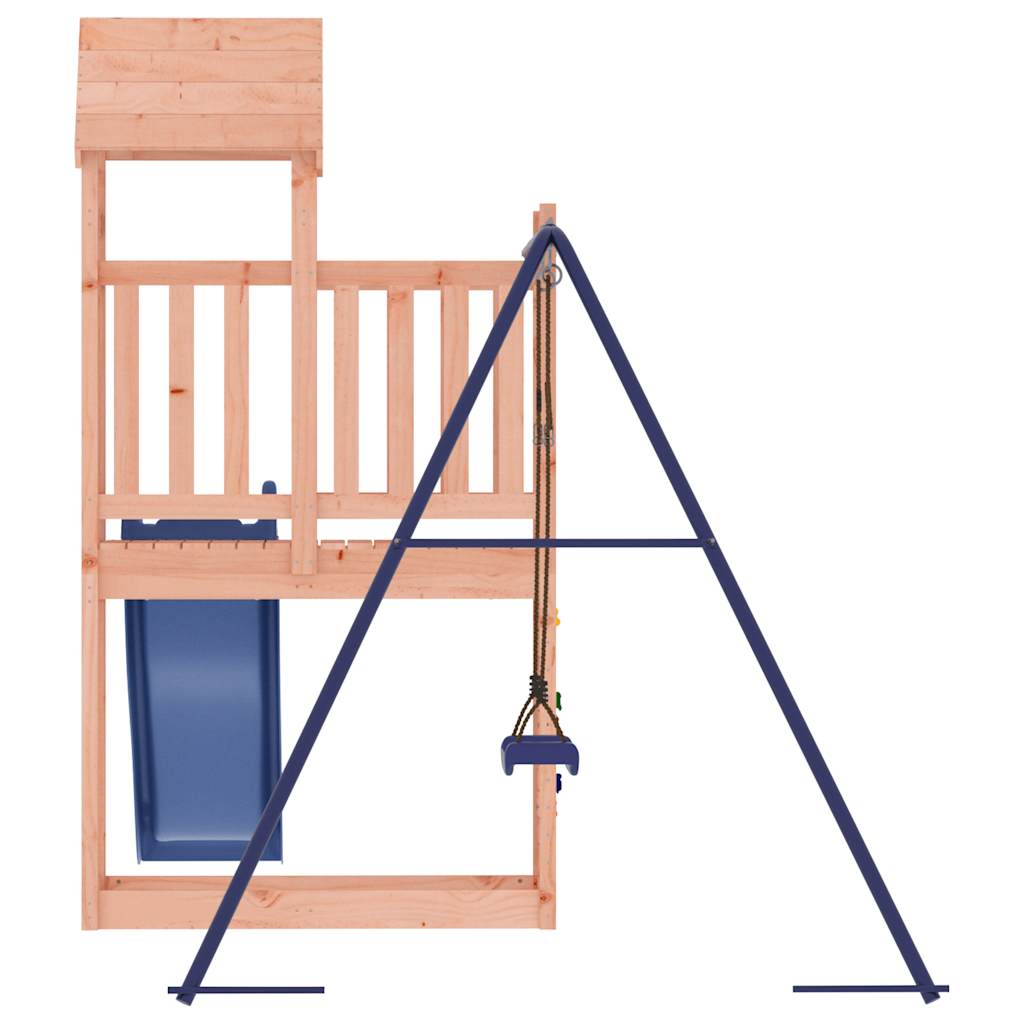 Swing Sets & Playsets Wooden Climbing Frame Kids Outdoor Playset Rockwall Slide