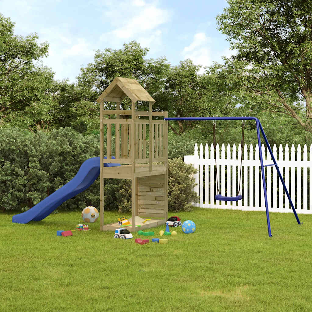 Outdoor Playset Solid Wood Pine