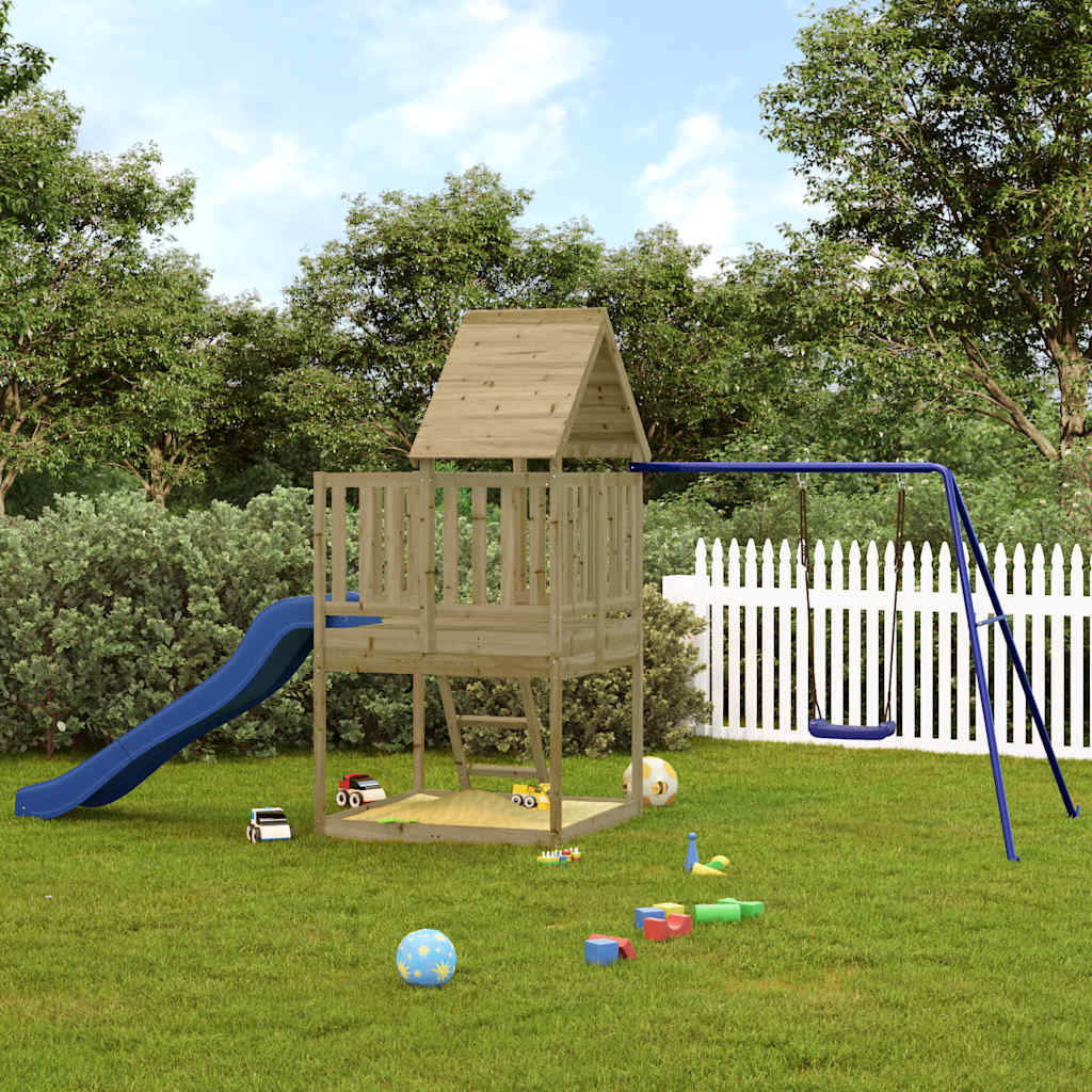 Outdoor Playset Solid Wood Pine