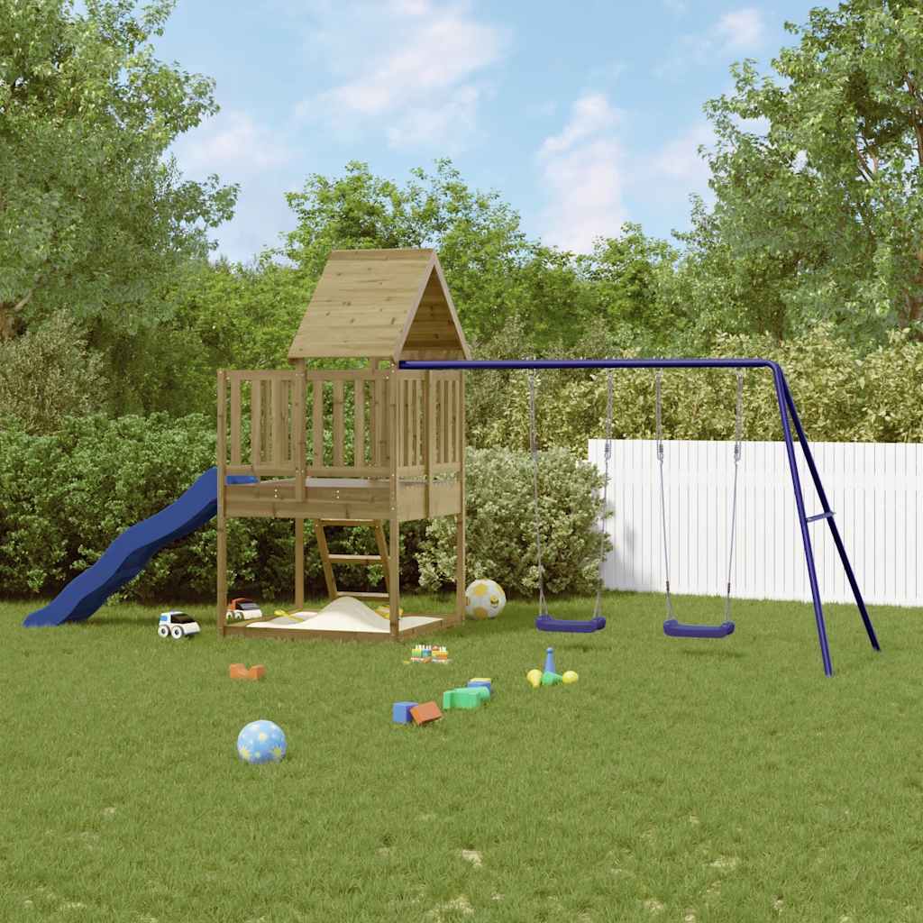 Outdoor Playset Solid Wood Pine