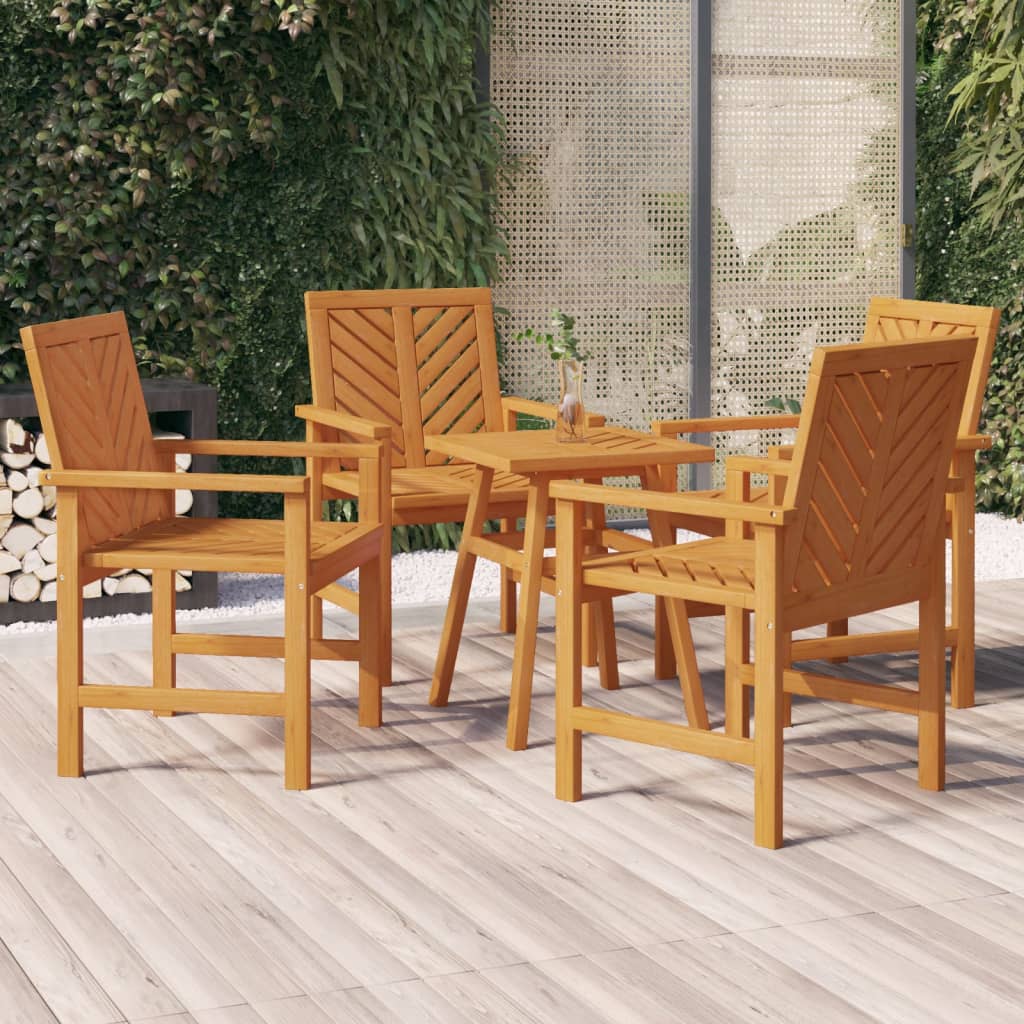 Garden Dining Chairs 3 Pcs Solid Wood Acacia