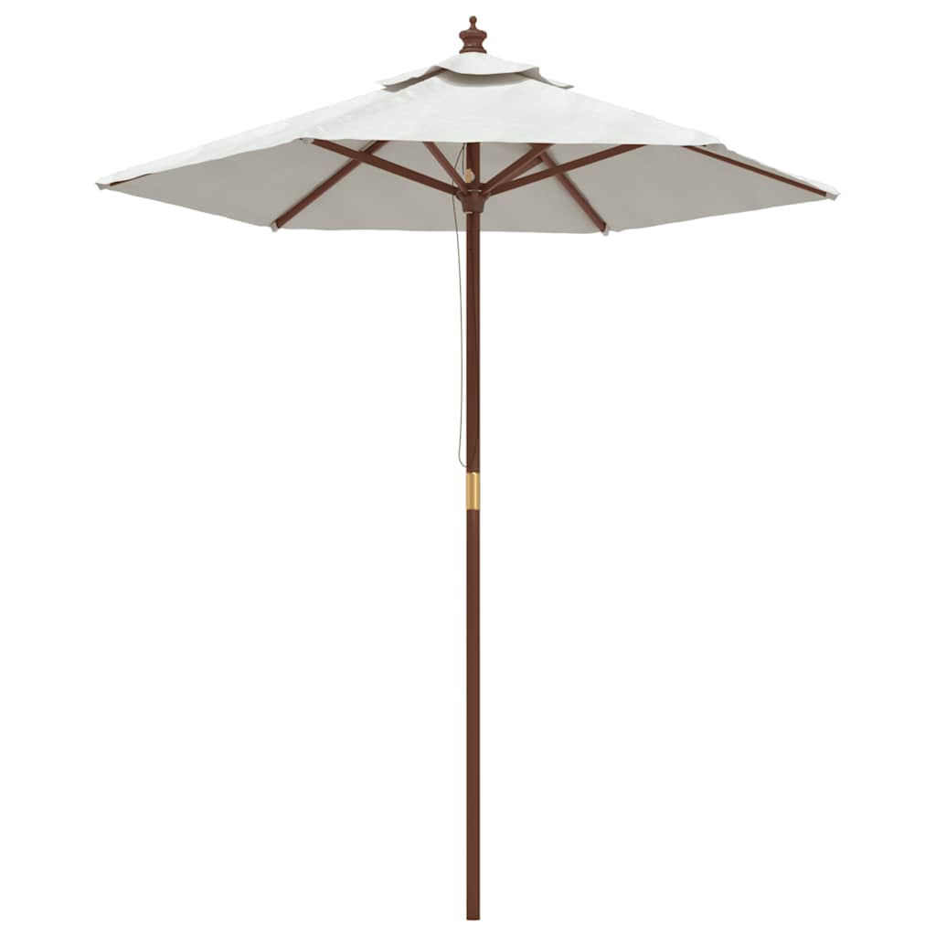 Garden Parasol Wooden Pole 196X231 Cm Black Anthracite Blue Sand Red Terracotta