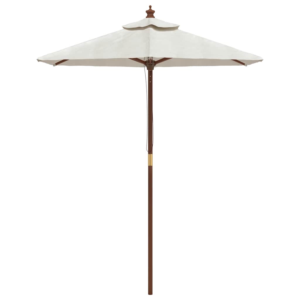 Garden Parasol Wooden Pole 196X231 Cm Black Anthracite Blue Sand Red Terracotta