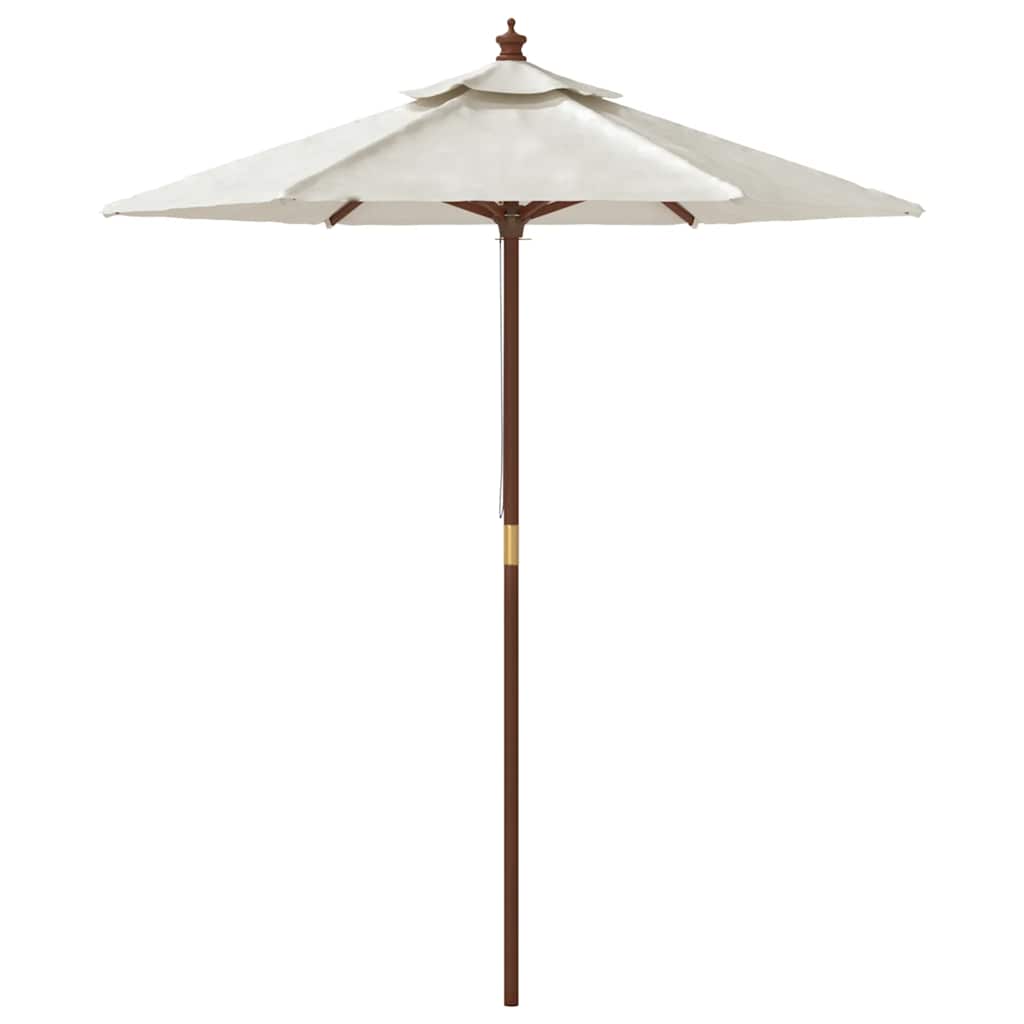 Garden Parasol Wooden Pole 196X231 Cm Black Anthracite Blue Sand Red Terracotta