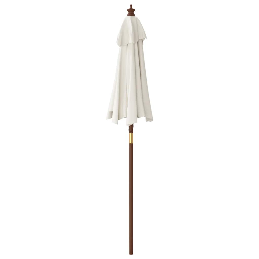 Garden Parasol Wooden Pole 196X231 Cm black anthracite blue sand red terracotta