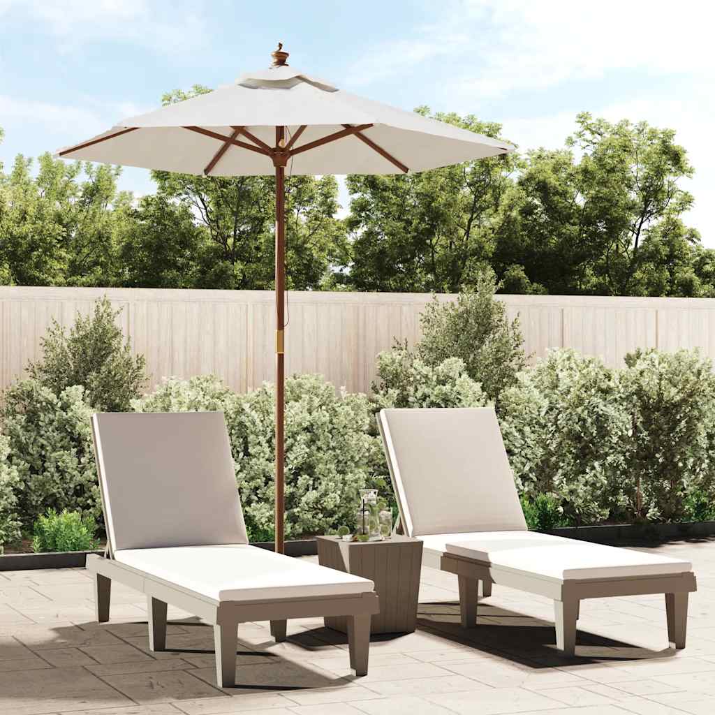 Garden Parasol With Wooden Pole 196X231 Cm