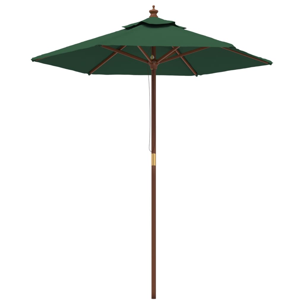 Garden Parasol Wooden Pole 196X231 Cm Black Anthracite Blue Sand Red Terracotta