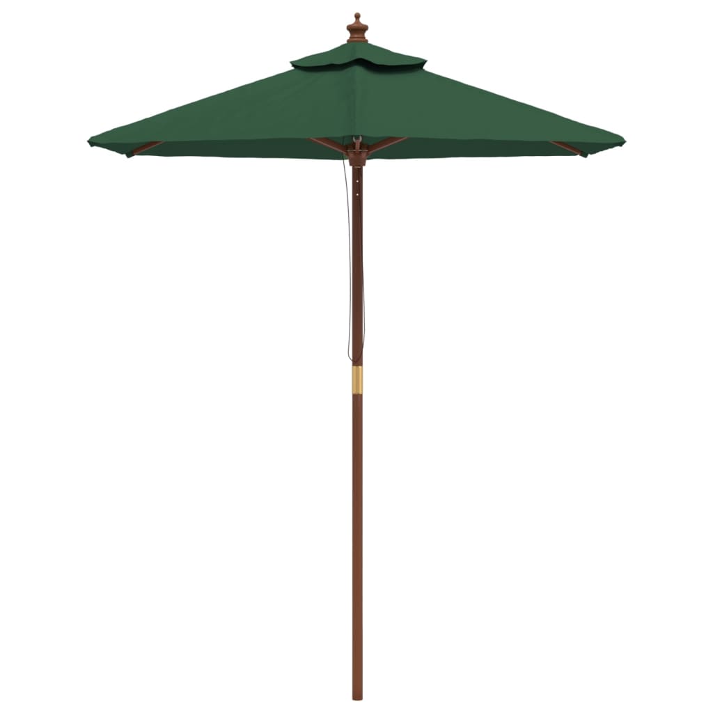 Garden Parasol Wooden Pole 196X231 Cm Black Anthracite Blue Sand Red Terracotta