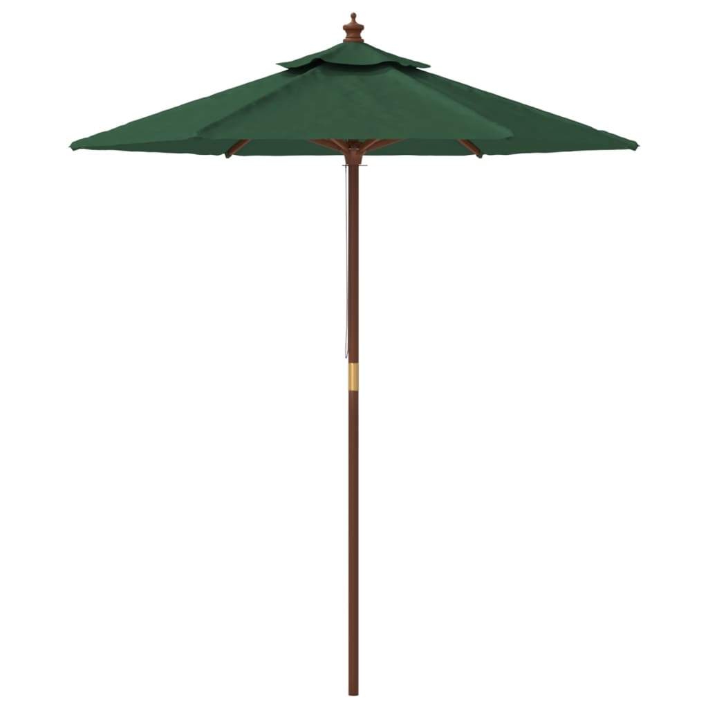 Garden Parasol Wooden Pole 196X231 Cm black anthracite blue sand red terracotta