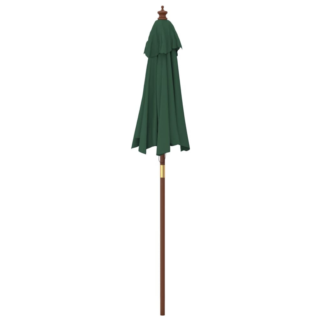 Garden Parasol Wooden Pole 196X231 Cm Black Anthracite Blue Sand Red Terracotta