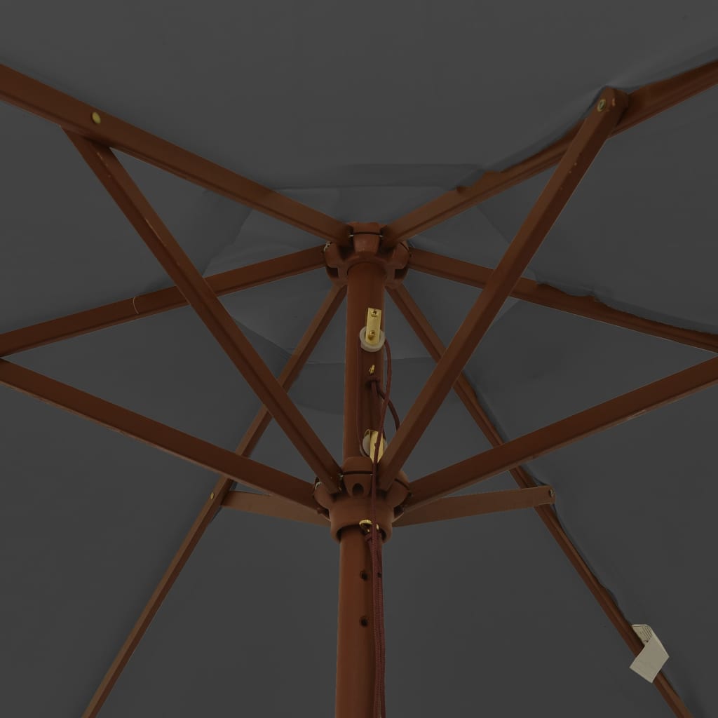 Garden Parasol With Wooden Pole 196X231 Cm