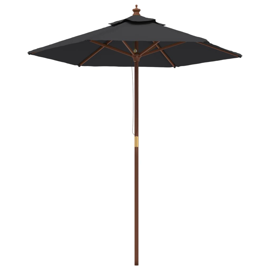 Garden Parasol With Wooden Pole 196X231 Cm