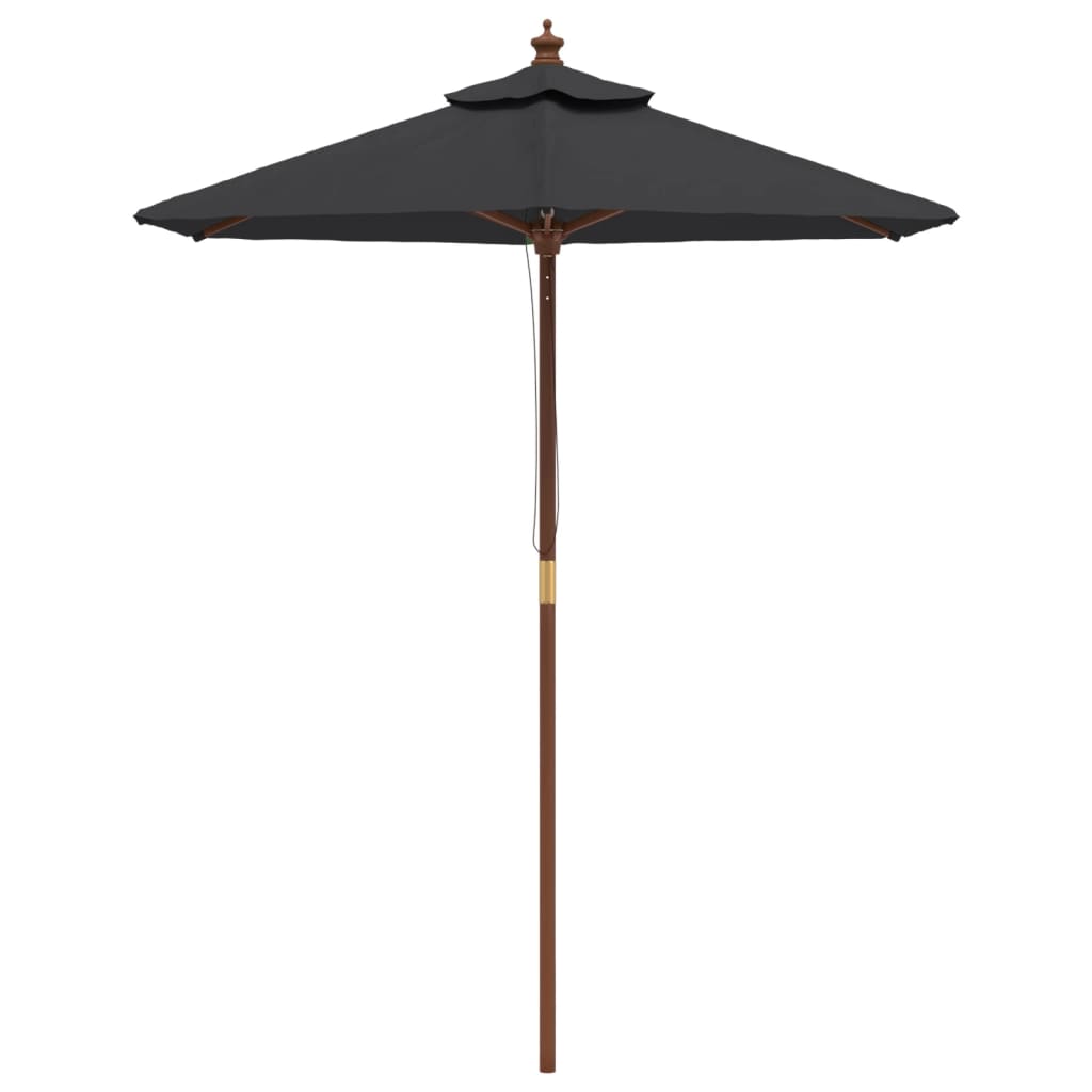 Garden Parasol With Wooden Pole 196X231 Cm