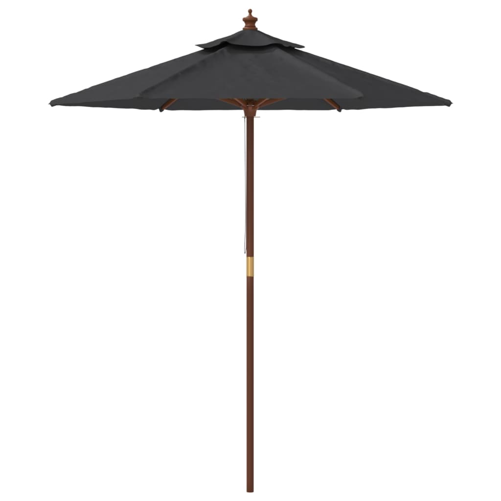 Garden Parasol With Wooden Pole 196X231 Cm