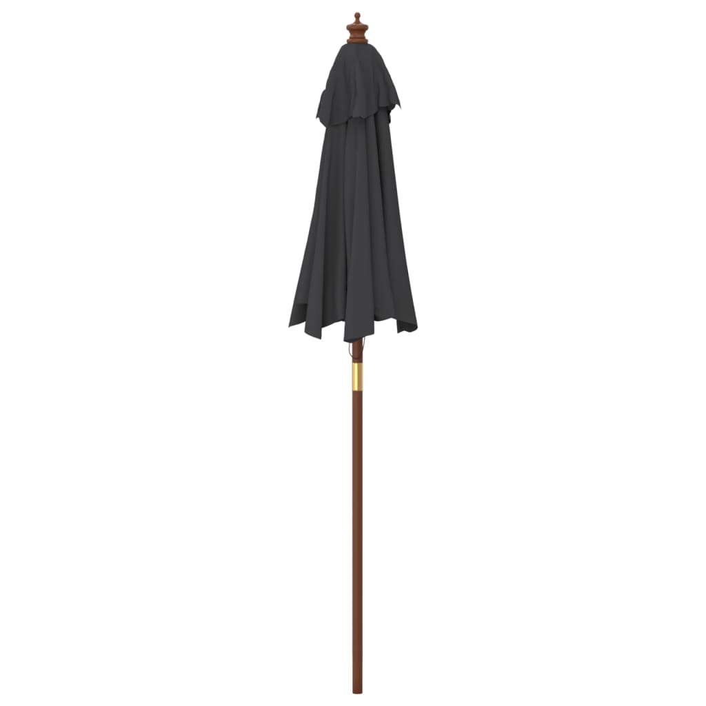 Garden Parasol With Wooden Pole 196X231 Cm
