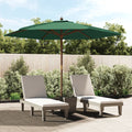 Garden Parasol With Wooden Pole Azure 299X240 Cm