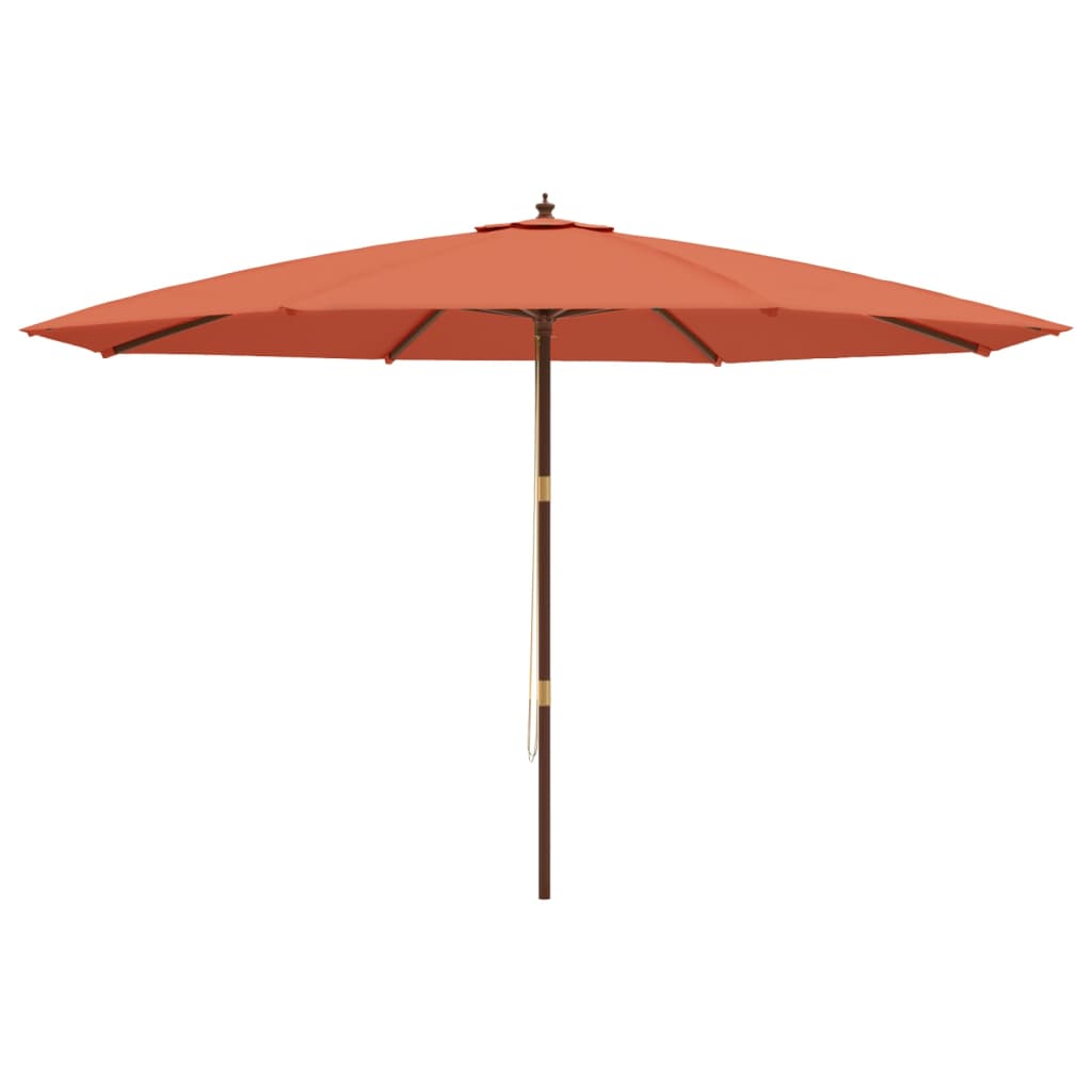 Garden Parasol With Wooden Pole 400X273 Cm