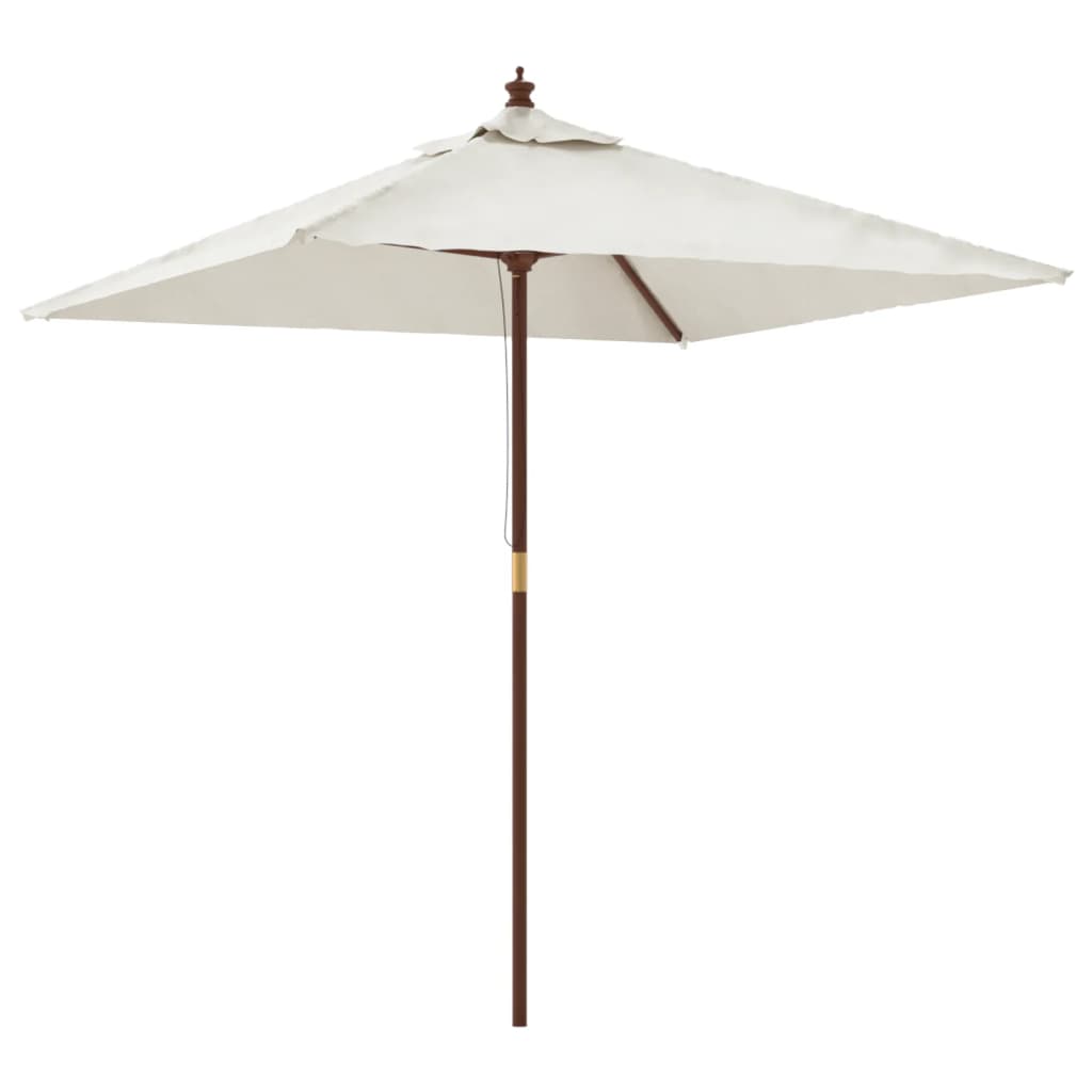 Garden Parasol Wooden Pole 198X198X231 Cm anthracite taupe green blue red sand 1
