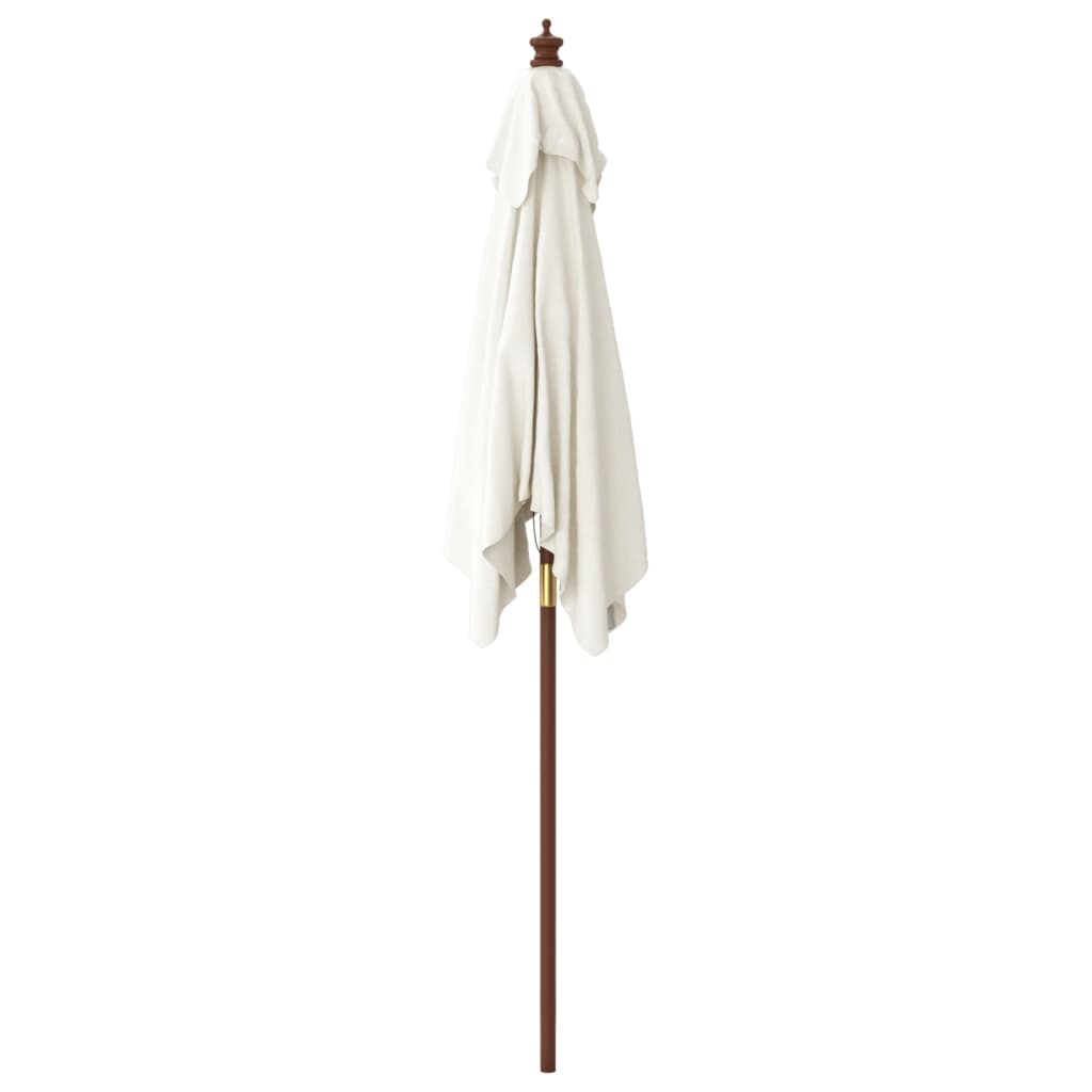 Garden Parasol Wooden Pole 198X198X231 Cm anthracite taupe green blue red sand 1